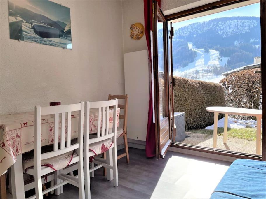 Charmant Studio + Jardin Vue Pistes Et Local Velo Praz-sur-Arly Ngoại thất bức ảnh